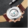 Buy cheap KINYUED Skeleton Leather Band Mechanical Men Watch tourbillon watch automatic from wholesalers