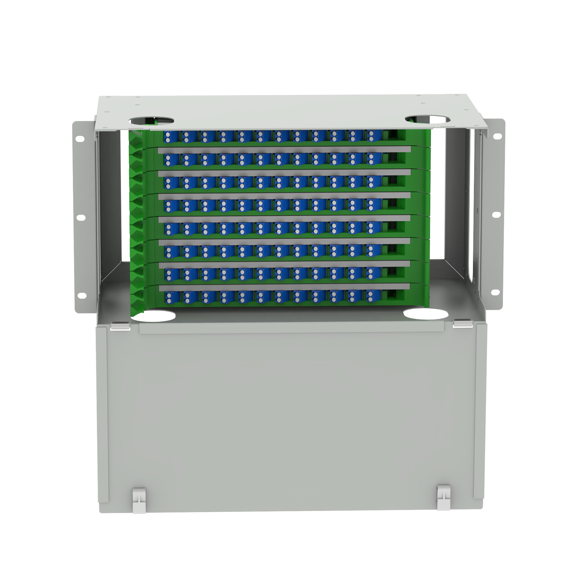 White LC Type 96 Ports Optic Fiber Distribution Patchpanel for Fiber Optic Equipment