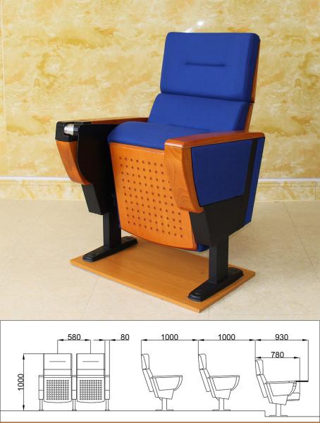 Buy cheap Steel Thickness 2.2mm Folding Cinema Seats , OEM Waterproof Church Auditorium Chairs from wholesalers