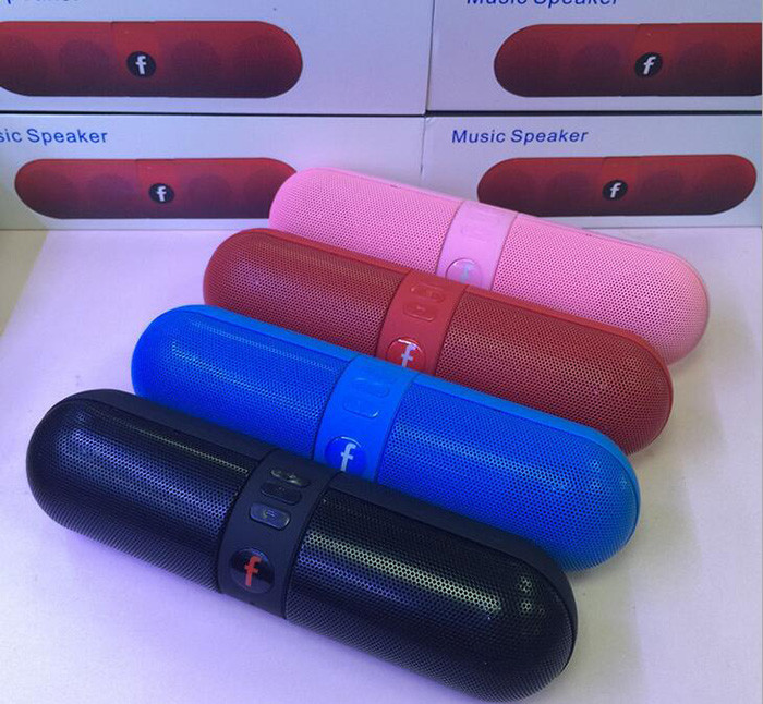 Hands Free Music Bluetooth Speaker Pill Dual Subwoofer Drivers With FM Radio