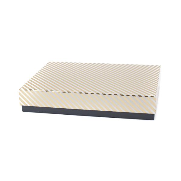 Buy cheap Elegant Gold Striped 9x13 Kraft Shirt Gift Box Two Piece from wholesalers