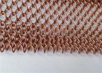 Aluminium Chain Link Metal Mesh Curtain Copper Color For Hotel Decoration