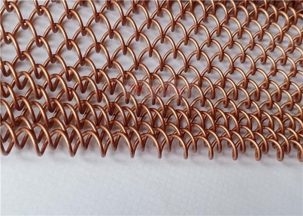 Buy cheap Aluminium Chain Link Metal Mesh Curtain Copper Color For Hotel Decoration from wholesalers