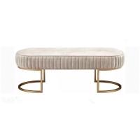 Buy cheap Gold 150cm Fancy Leather Couch 50cm Ottoman Sofa Bed product