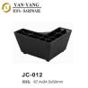 Buy cheap 50mm high black furniture accessories injection plastic corner sofa legs JC-012 from wholesalers