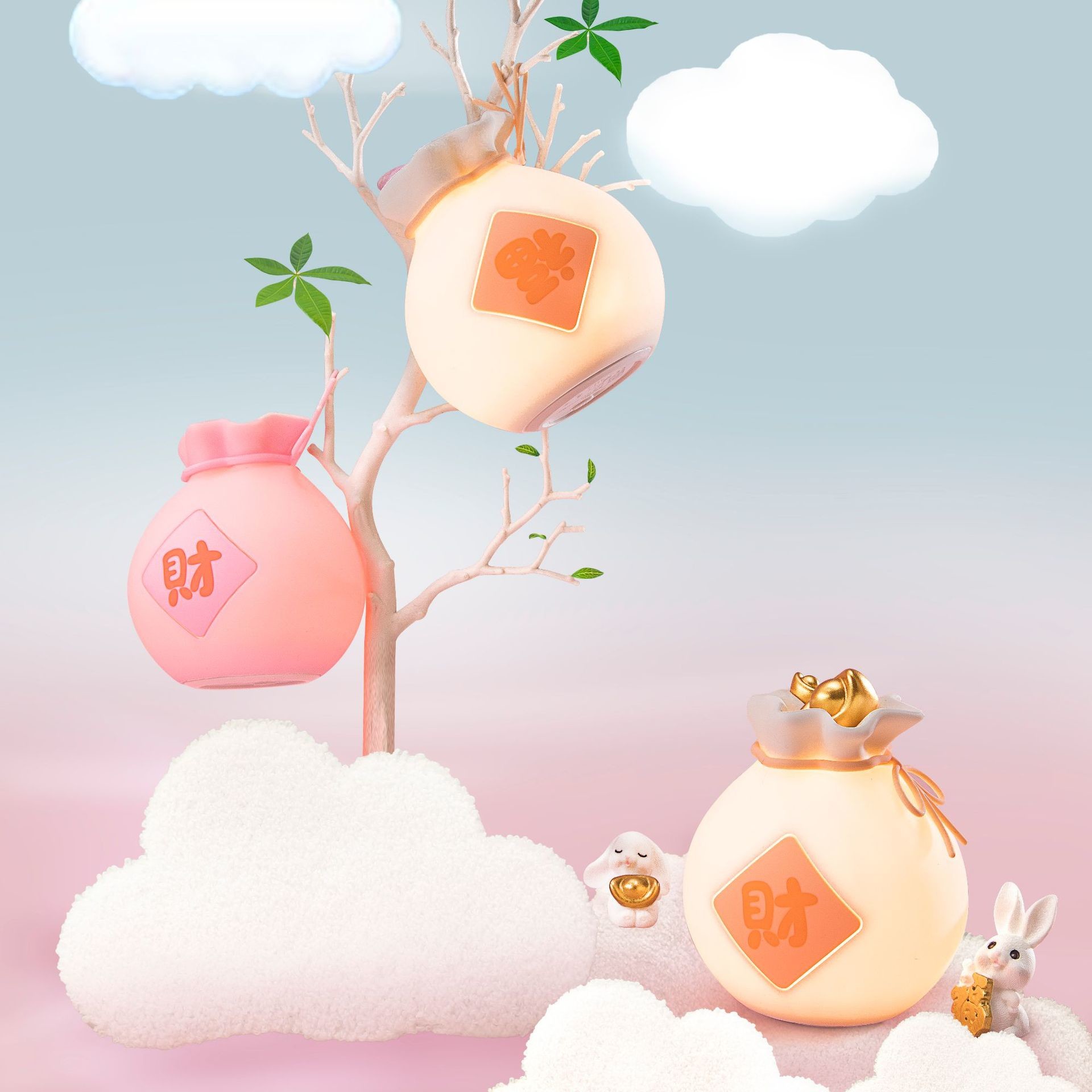 Non-Toxic Kawaii Squishy LED Tap Light for School Office Stationery