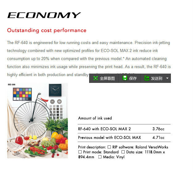 1.6m Roland RF640 eco solvent printing machine