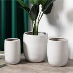 High quality elegant home garden decor white floor plant pots cheap outdoor