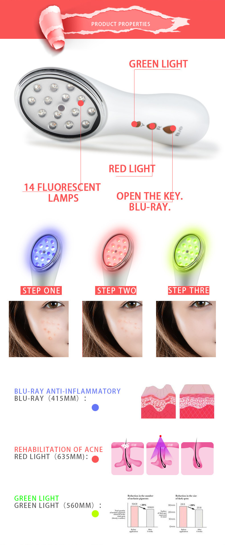 IPL Skin Rejuvenation Ultrasonic Facial Massager RF EMS
