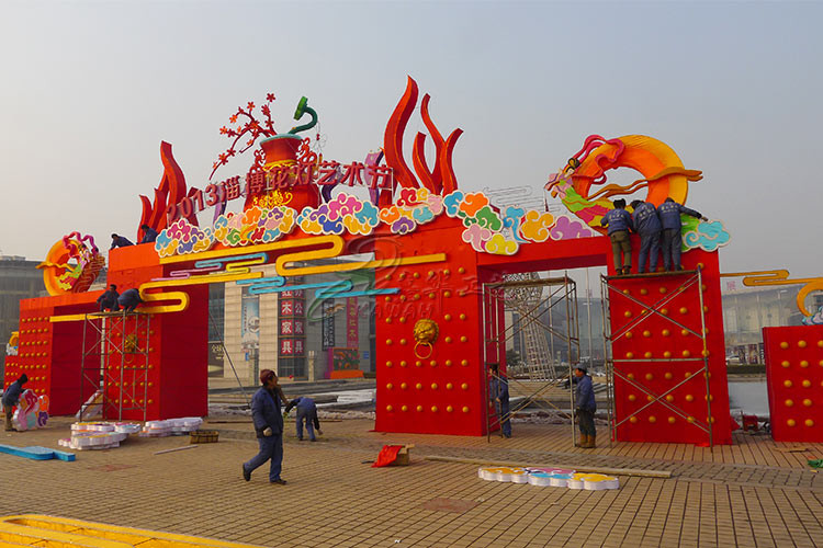 Festival Decoration Hand Crafted Chinese Lantern Lights Outdoor Use