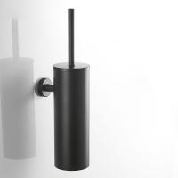 Buy cheap Commercial Round Black Wall Mounted Toilet Brush / Steel Brush Holder product