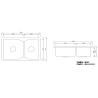 Buy cheap 600mm Hexagonal Basin Quartz Stone Kitchen Sink Above Counter from wholesalers