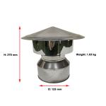 5" Chimney Flue Rain Caps Quick Bolt On Galvanised Silver Color