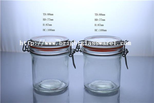 Buy cheap custom glass storage jar with lid, glass bottle wholesale from wholesalers