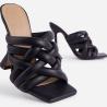 Buy cheap Custom Color Mules Women'S High Heel Slippers NAPPA PU Braided Straps from wholesalers
