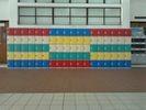 Red / Yellow Plastic School Lockers 4 Tier Waterproof Anti - Corrosion For