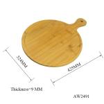 bamboo round pizza cutting board for party wooden pizza board with high quality