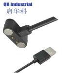 2Pin Ce Standard Battery 90 Degree Bend Pin Magnetic Power Connectors Short