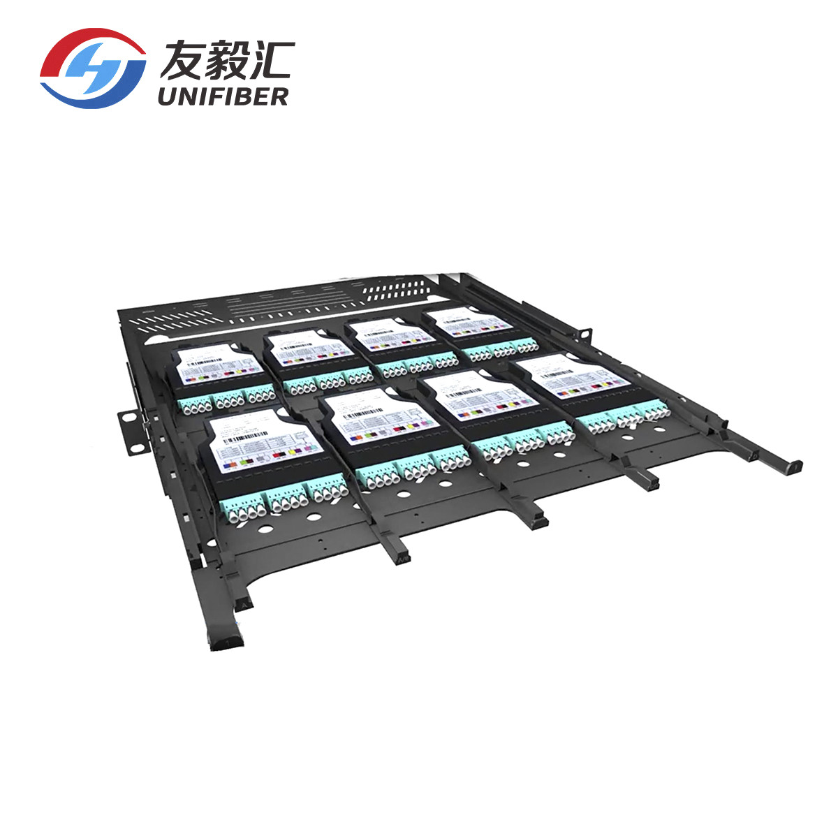 1RU Three Layers Fiber Patch Panel 144 Terminations High Density ODF MPO To LC