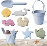 Silicone Educational Toys Bucket Molds Set Kids Beach Silicone Sand Toys