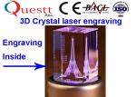 Photo Deep Etching 3D Crystal Laser Engraving Machine Air Cooling 100-240VAC 50