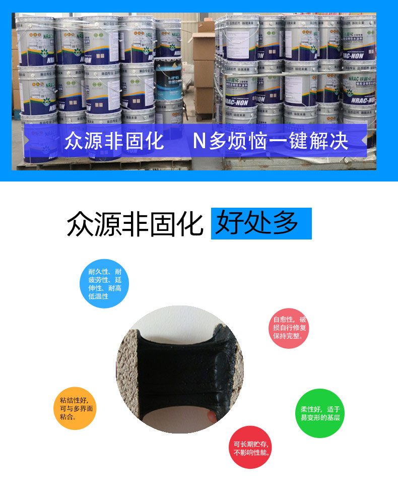 Non Curing Rubber Asphalt Waterproof Coating For Industrial And Civil Building Roof