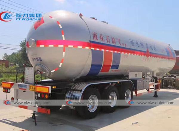 Buy cheap Q345R Q370R Q420R LPG Tanker Semi Truck Gas Tank Semi Trailer 61.9cbm 25T from wholesalers