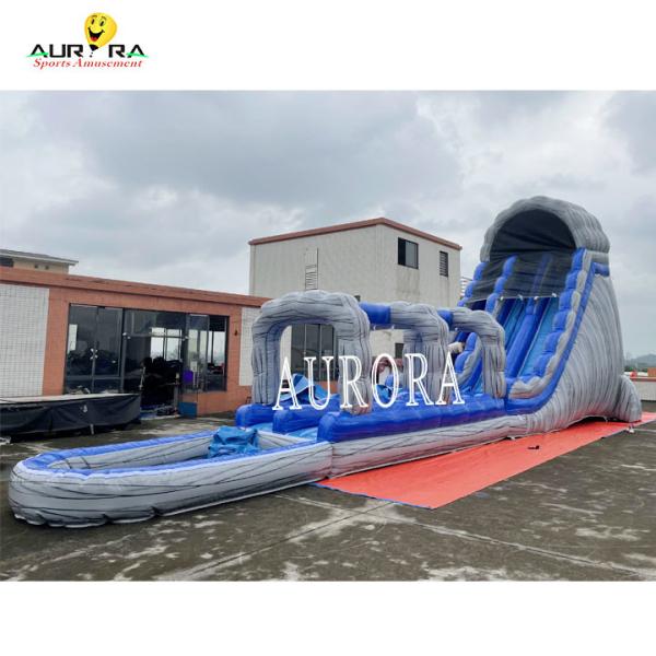 Buy cheap Grey And Blue Outdoor Inflatable Slide Waterproof For Community Events from wholesalers
