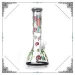 7MM Glass Water pipes Hand Drawing Art Bong Glass Smoking Hookah Beaker Bongs