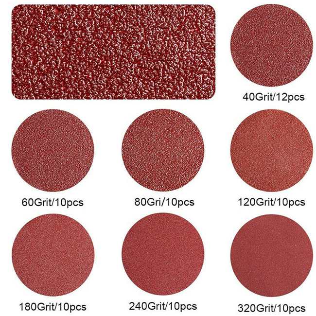 5" Abrasive Sanding Belt Sandpaper Disc Sanding Disc Abrasive Disc Pad