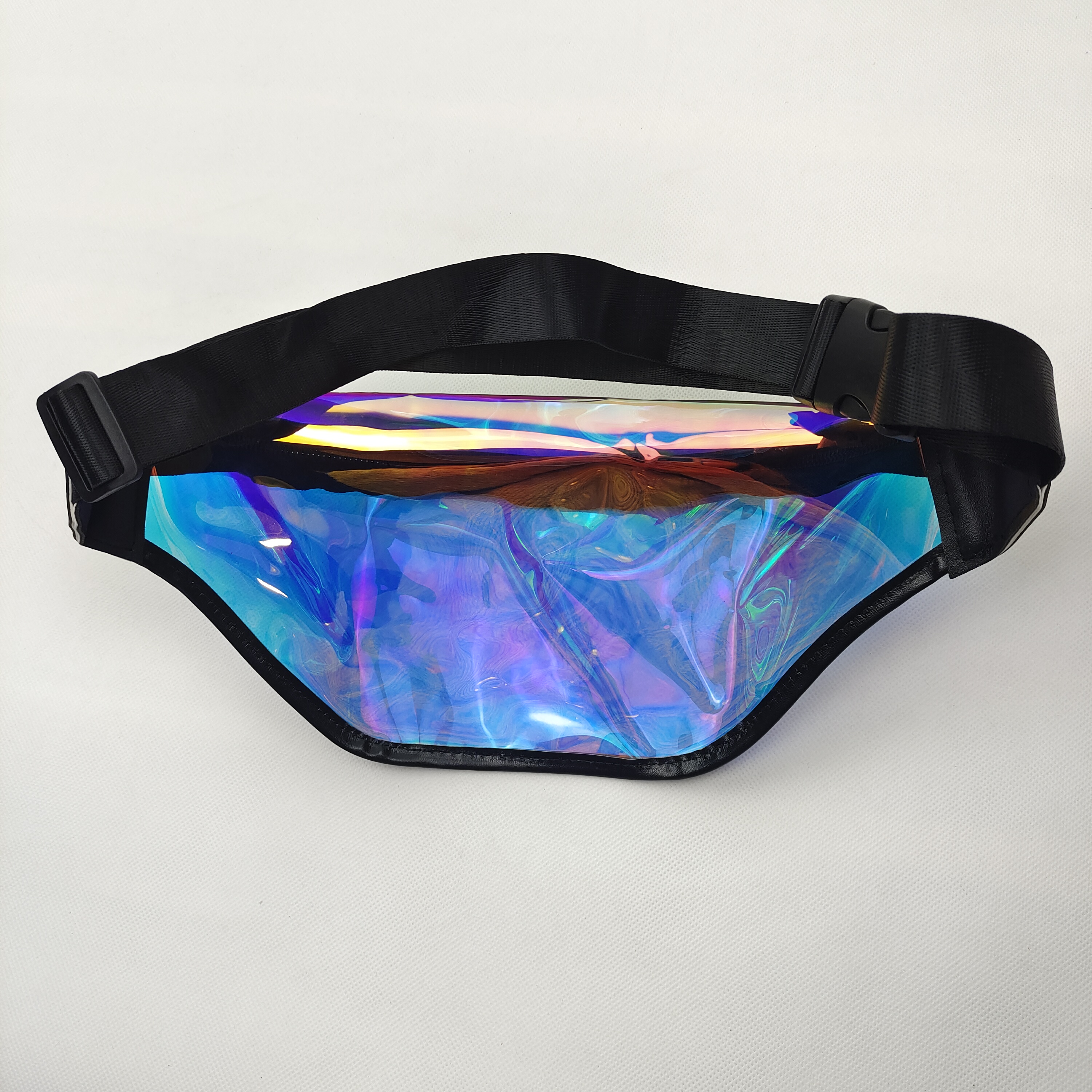Laser Clear Pvc Holographic Fanny Pack Waist Bag Waterproof Waist Bag