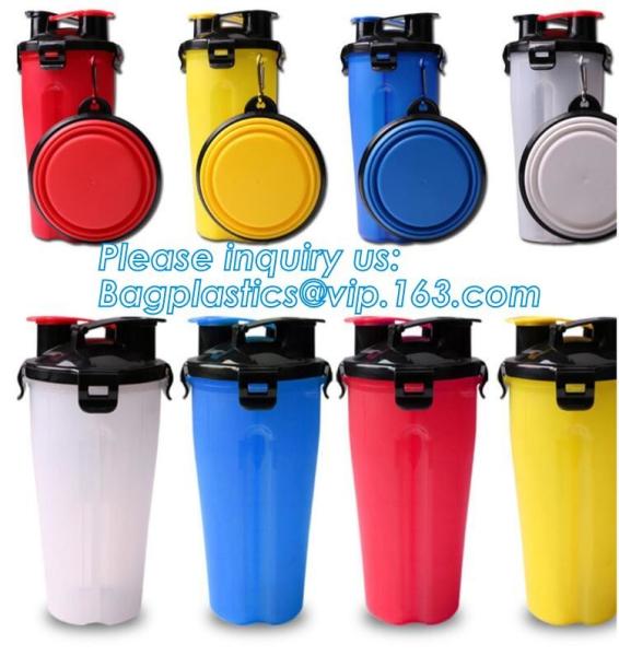 Buy cheap 2 in 1 Portable Dog Food Cup for Travel Dog Water Bottle with Bowl pet joyshaker water bottle cap dog water bottle, pac from wholesalers