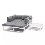 Aluminum Frame Patio Set AJUNION Modern Outdoor Furniture Daybed Sectional