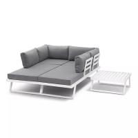 Buy cheap Aluminum Frame Patio Set AJUNION Modern Outdoor Furniture Daybed Sectional product