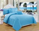 Solid Quilts Royal 5pcs Embossed Quilt Set Ultrasonic Quilts Soft Microfiber