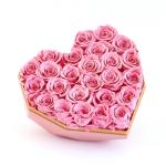 Newest Design Eternal Flower Gift Valentine Heart Box Preserved Rose Wedding