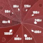 90x90x90mm 320 Grit 3.5 Inch Triangle Sanding Paper 6 Holes