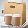 Buy cheap Die Cut Tote Bags 11x11x6" Kraft Paper Gift Bags Grocery Bags For Food Wedding Birthday Party Favor Retail from wholesalers