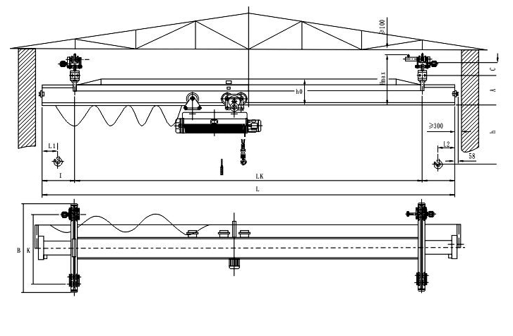 lb model explosion-proof overhead crane Single Girder overhead crane