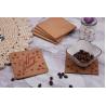 Buy cheap Coffee Cups 4''X4'' Square Cork Coasters Bulk Heat Resistant Printed Words from wholesalers