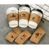 Buy cheap Custom Logo Hot Paper Cup Sleeves Brown Color Lightweight With Heat Insulation from wholesalers