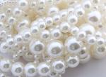 DIY Handmade Whtie Color 3mm -30mm Round ABS Plastic Imitation Pearls Loose