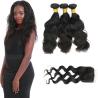 Buy cheap 20 Inch Malaysian Curly Hair Bundles With Closure Natural Wave CE Certification from wholesalers