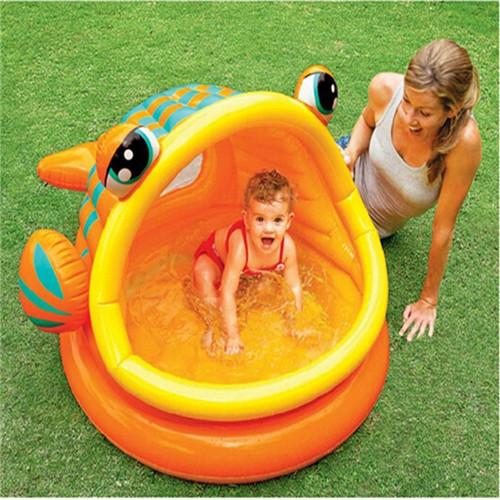 Buy cheap Fish Shade Baby Swimming Inflatable Pool Cartoon Animal Mouth Open Baby Water Playing Pool for Kids Children from wholesalers