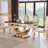 Buy cheap Steel And Marble Apartment Dining Tables Light Luxury Length 1.6M from wholesalers