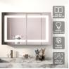 Buy cheap Bathroom Storage Lighted Mirror TV Decoration Double Door Medicine Cabinet from wholesalers