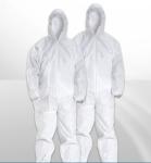 White CE Waterproof Disposable Coveralls Medical Grade Non Woven