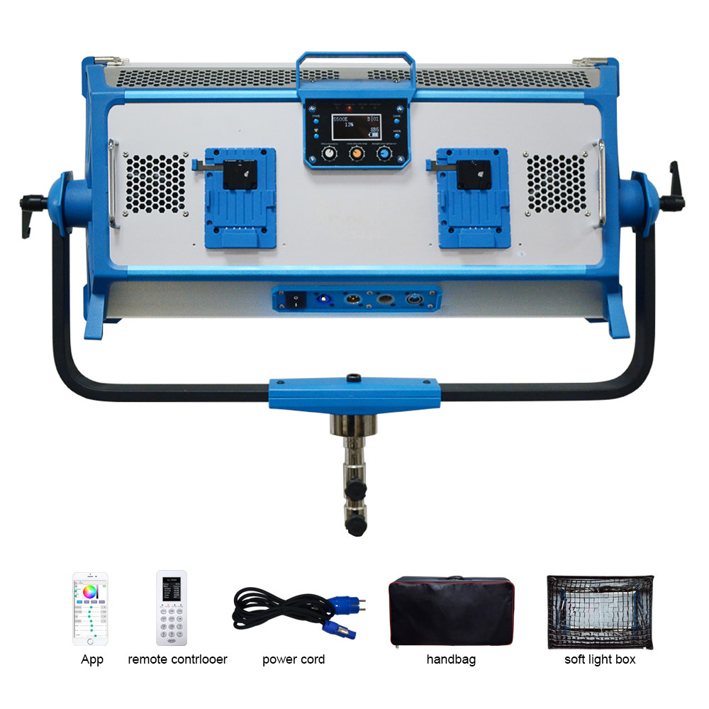 Led video light 200W BI color 2800-9900k 95ra CRI studio lighting equipment for tv show