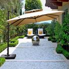 Aluminum Frame Heavy Duty Commercial Outdoor Umbrellas 2.5m Cantilever Parasol
