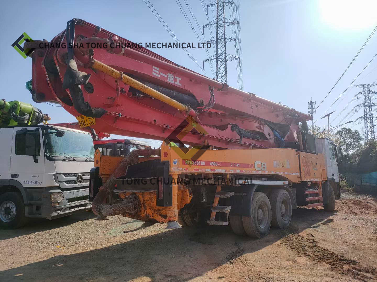 2013 Mercedes Chassis Sany SYM5330THBEB 490C-8 Second Hand Concrete Pump Truck